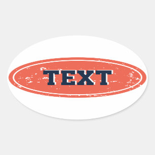Vintage große ovale Logosticker mit individuellem Ovaler Aufkleber