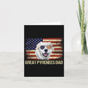 Vintage große Pyrenäen Vater Amerikanische Flagge Karte