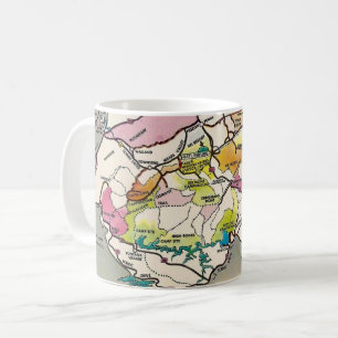 Vintage große, rauchige Mönche. Karte Kaffeetasse