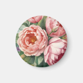 Vintage große rosa Blumen Magnet
