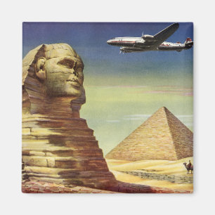 Vintage Große Sphinx von Gizeh, Pyramiden von Ägyp Magnet