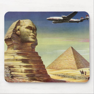 Vintage Große Sphinx von Gizeh, Pyramiden von Ägyp Mousepad