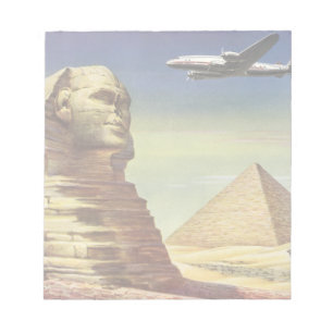 Vintage Große Sphinx von Gizeh, Pyramiden von Ägyp Notizblock