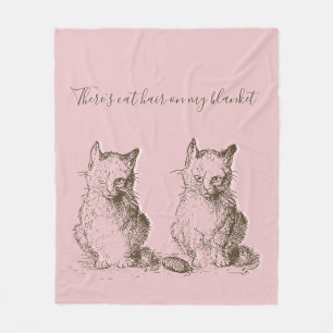 Vintage Grouchy Cats Da sind Katzenhaare auf meine Fleecedecke