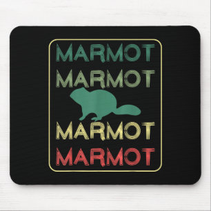 Vintage Groundhog Day Text Silhouette Awesome Grou Mousepad