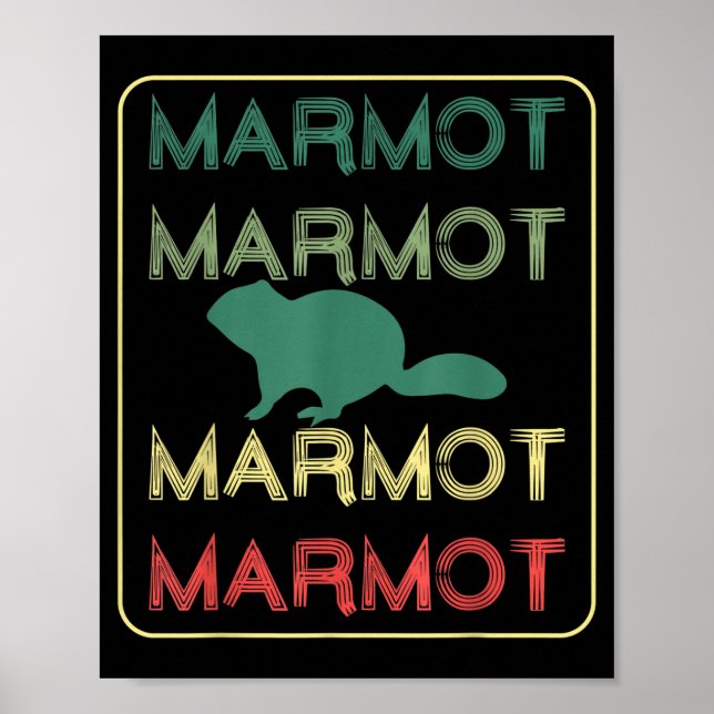 Vintage Groundhog Day Text Silhouette Awesome Grou Poster (Vorne)