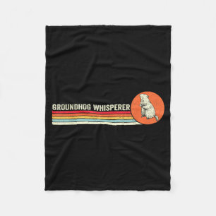 Vintage Groundhog-Flüsterer Ground Hog Tag Männer Fleecedecke