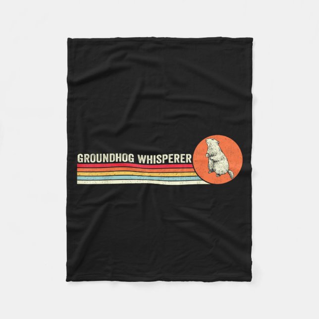 Vintage Groundhog-Flüsterer Ground Hog Tag Männer  Fleecedecke (Vorderseite)