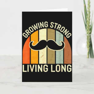 Vintage Growing Strong Living Long - Retro Schnurr Karte