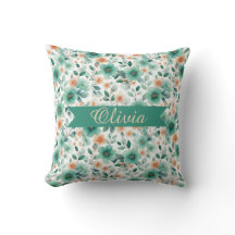 Vintage Grün Floral Personalisiert