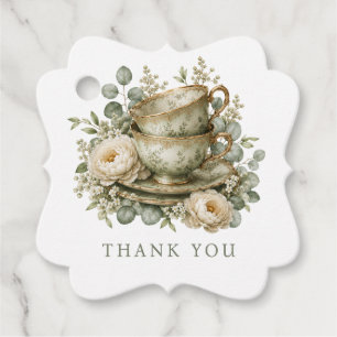 Vintage-Grün-High-Tea-Geschenkanhänger Geschenkanhänger