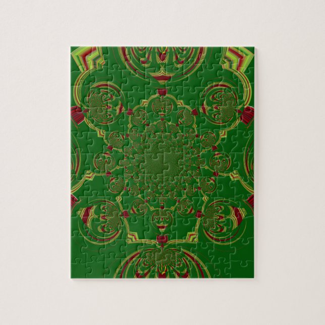 Vintage Grün Puzzle (Vertikal)