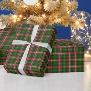 Vintage grün rote karierte Weihnachtspapier zum Ei Geschenkpapier