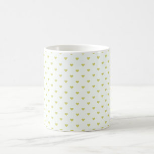 Vintage Grün & Weiß Herzform Hintergrund Tasse