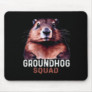 Vintage-Grundmurmeltier-Truppe Lustige Grundmurmel Mousepad