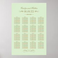 Vintage grüne Antike Geblüht Hochzeitssitze