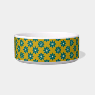 Vintage grüne Blumenmuster-Schale aus Südfrankreic Napf
