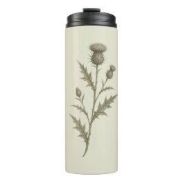 Vintage Grüne Distel Thermosbecher