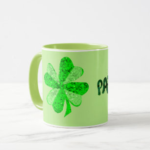 Vintage grüne Folge Kleeblatt St Patrick's Day Tasse