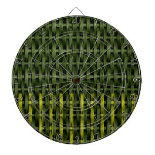 Vintage grüne Korb Kunst Grafikdesign 2 Dartscheibe