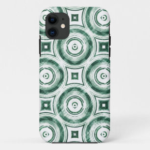 Vintage grüne Kreise Abstrakt Case-Mate iPhone Hülle
