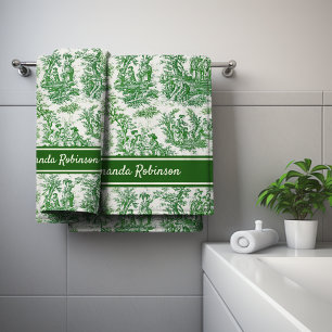 Vintage grüne Kröte Badhandtuch Set