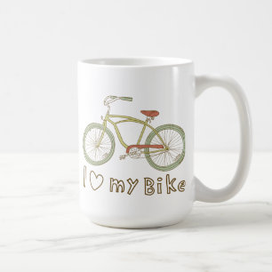 Vintage grüne Liebe des Fahrrad-I meine Tasse