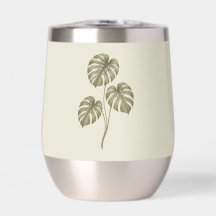 Vintage-grüne Monstera-Blätter