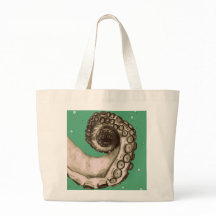 Vintage grüne nautische Oktopus Tentakel