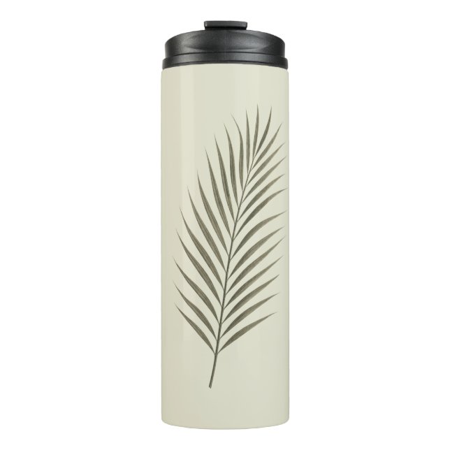 Vintage grüne Palmwedel Thermosbecher (Vorderseite)