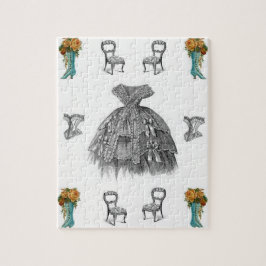 Vintage grüne Stiefel Puzzle