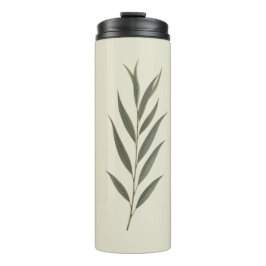 Vintage grüne Weidenblätter Thermosbecher