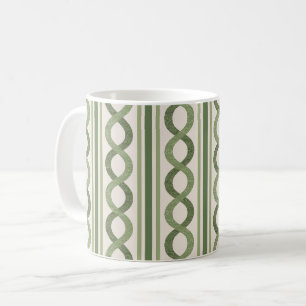 Vintage grüne Wellen Kaffeetasse