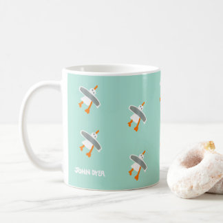 Vintage grüner Seagull-Becher von John Dyer Kaffeetasse
