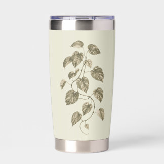 Vintage Grünes Pothos-Rebe Thermobecher