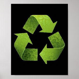 Vintage Grünes Recycling-Symbol Neuheit Erdtags-Re Poster