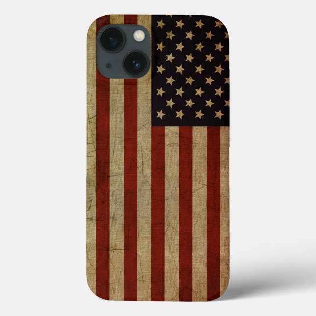Vintage Grunge American Flag Case-Mate iPhone Hülle (Rückseite)