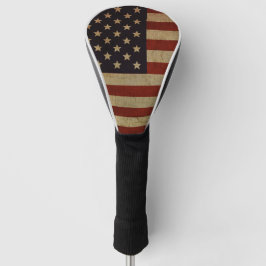Vintage Grunge American Flag Golf Headcover