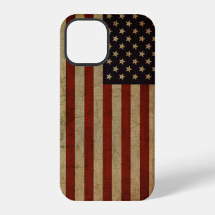 Vintage Grunge American Flag iPhone 12 Pro Hülle