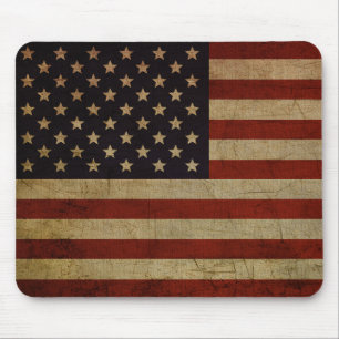 Vintage Grunge American Flag Mousepad