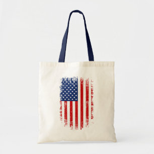 Vintage Grunge amerikanische Flagge Tragetasche