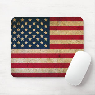 Vintage Grunge amerikanisches Flagge Mauspad