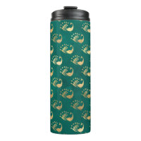 Vintage Grunge Aquamarin und Gold Pfau