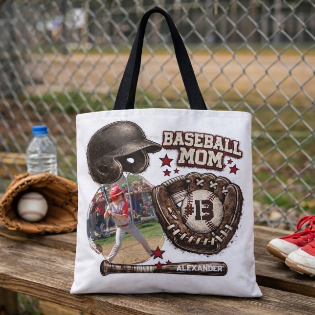 Vintage Grunge Baseball Mom Photo Gift (Von Creator hochgeladen)