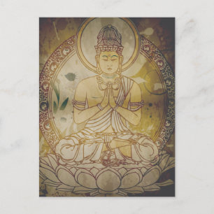 Vintage Grunge Buddha Postkarte