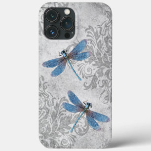 Vintage Grunge Damask Dragonflies Case-Mate iPhone Hülle
