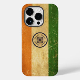 Vintage Grunge der indischen Flagge Case-Mate iPhone 14 Pro Hülle