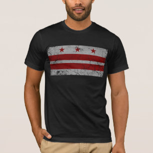 Vintage Grunge Flag von Washington D.C. T-Shirt
