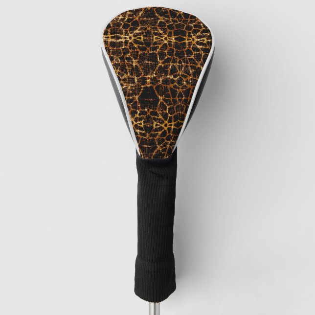 Vintage Grunge Giraffe Tierwerbung Golf Headcover (Vorderseite)