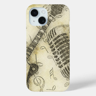 Vintage-Grunge-Gitarre- und Mikrofon-iPhone-Hülle Case-Mate iPhone Hülle
